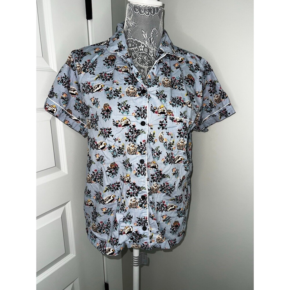 Vera Bradley hedgehog Wild Pajama Sleep Top Women’s Medium M - Picture 3 of 7